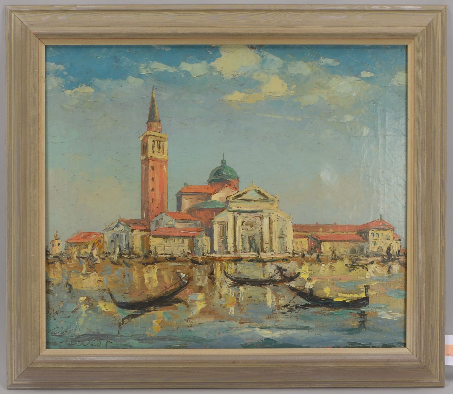 Bowedt, Carl Christian (*1889 -?), &#039;Venedig - St. Isla di Giorgio&#039;, &Ouml;l/Lw, unten link