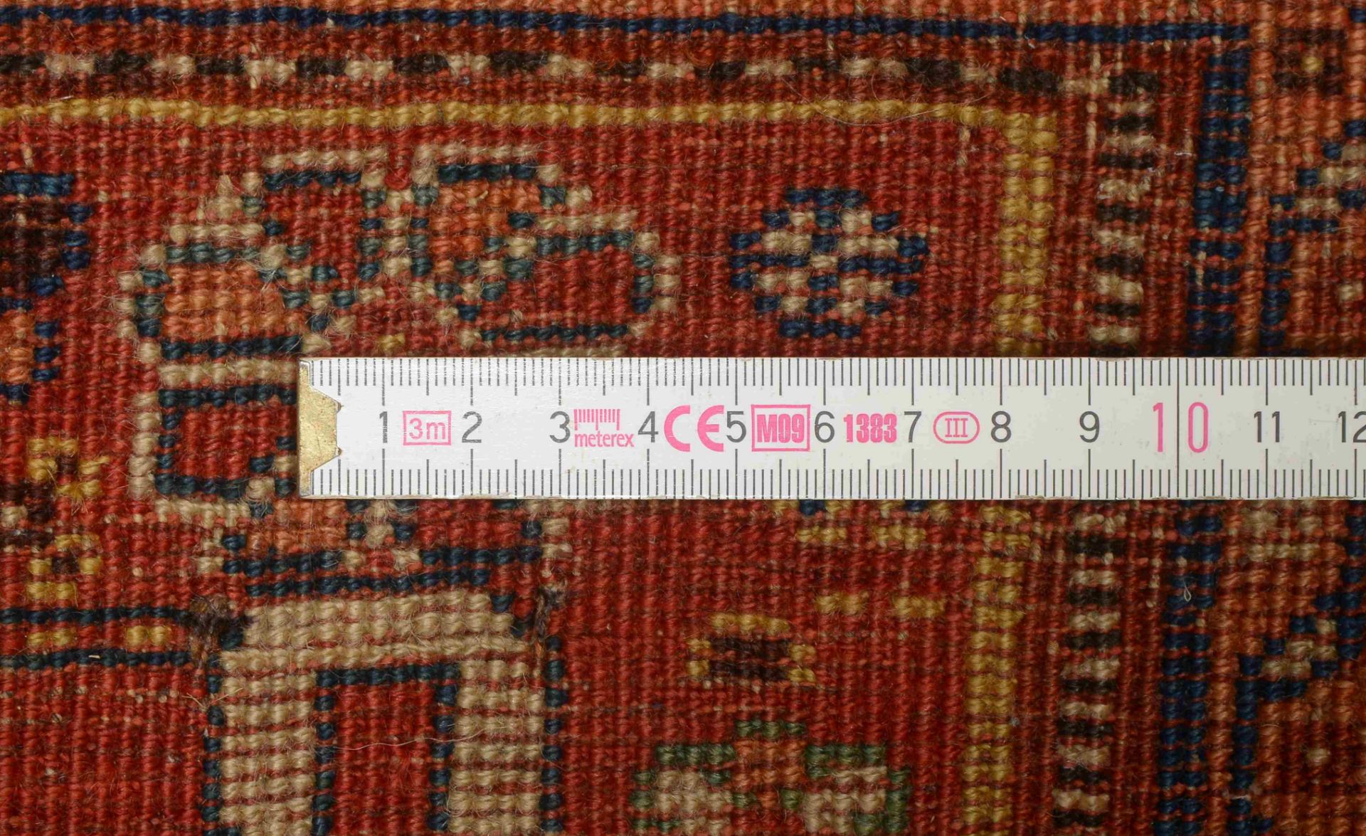 Antiker Kamseh, Wolle auf Wolle, neu festoniert, Flor gleichmäßig dünn, legefertig; Maße 182 x 142 c - Bild 4 aus 4