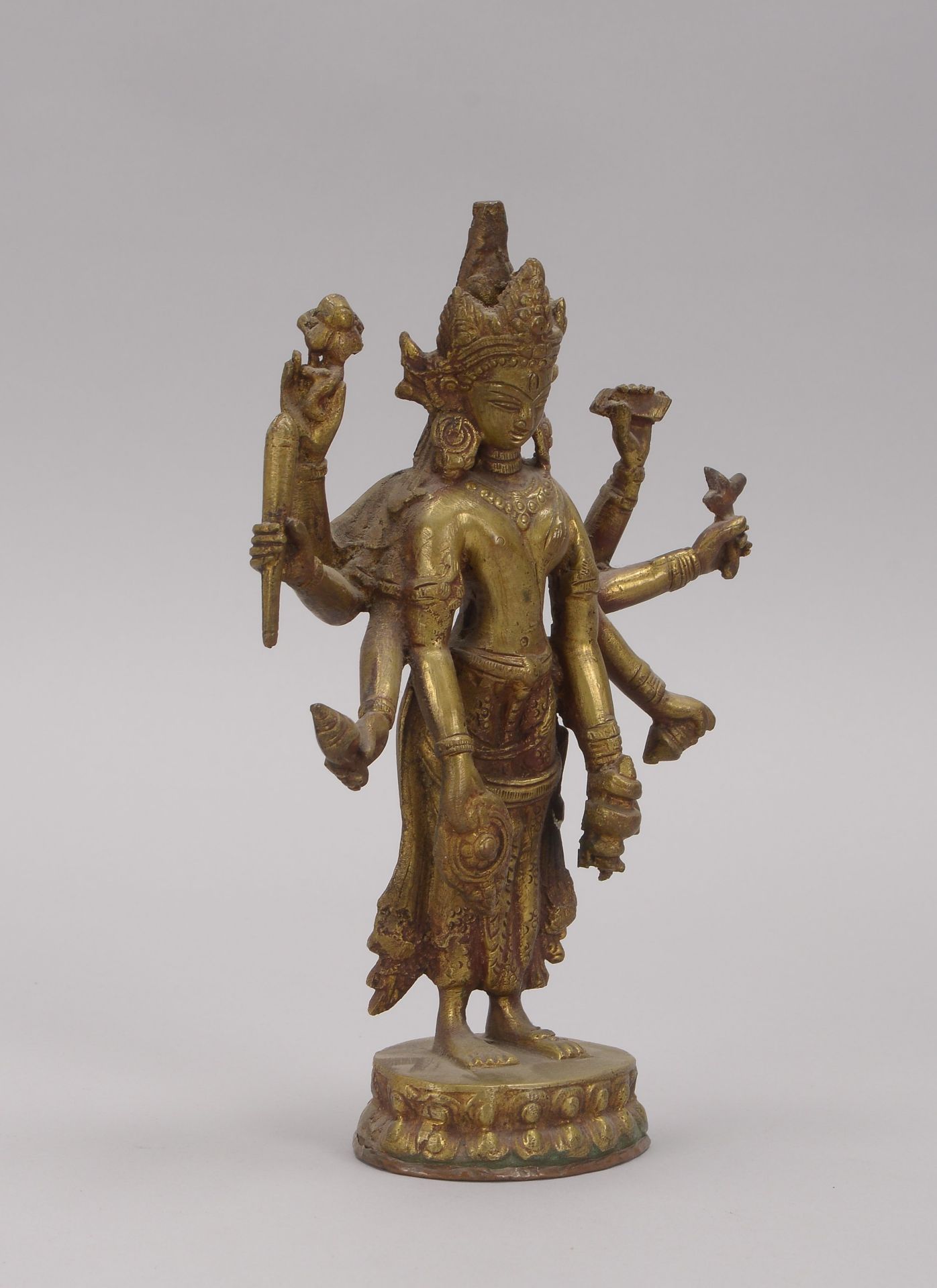 Bronzefigur (Asien), &#039;Asiatische Gottheit&#039;; H&ouml;he 26 cm - Image 2 of 2