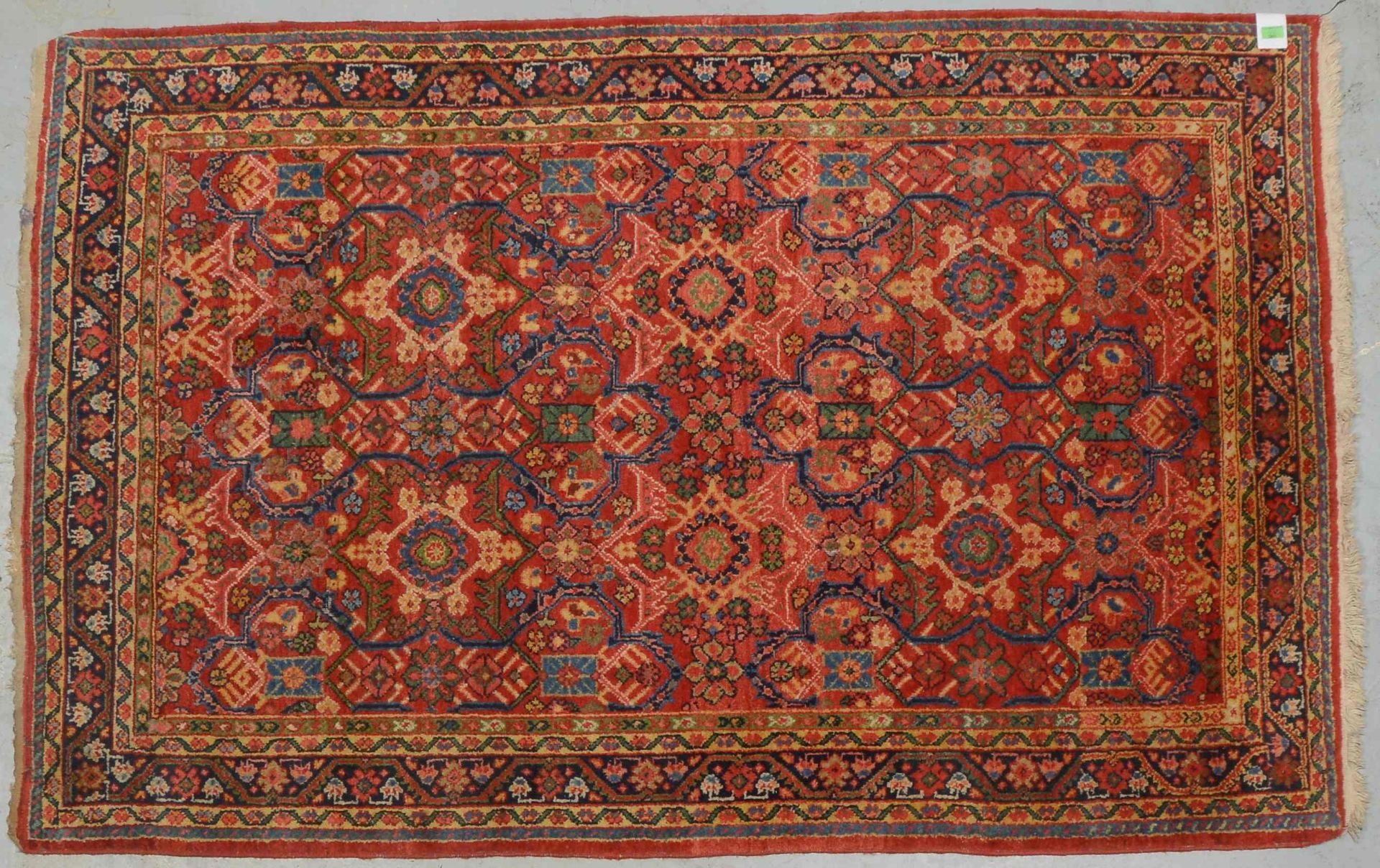 Orientteppich, insgesamt gleichm&auml;&szlig;iger Flor; Ma&szlig;e 220 x 140 cm (mit einigen Spuren