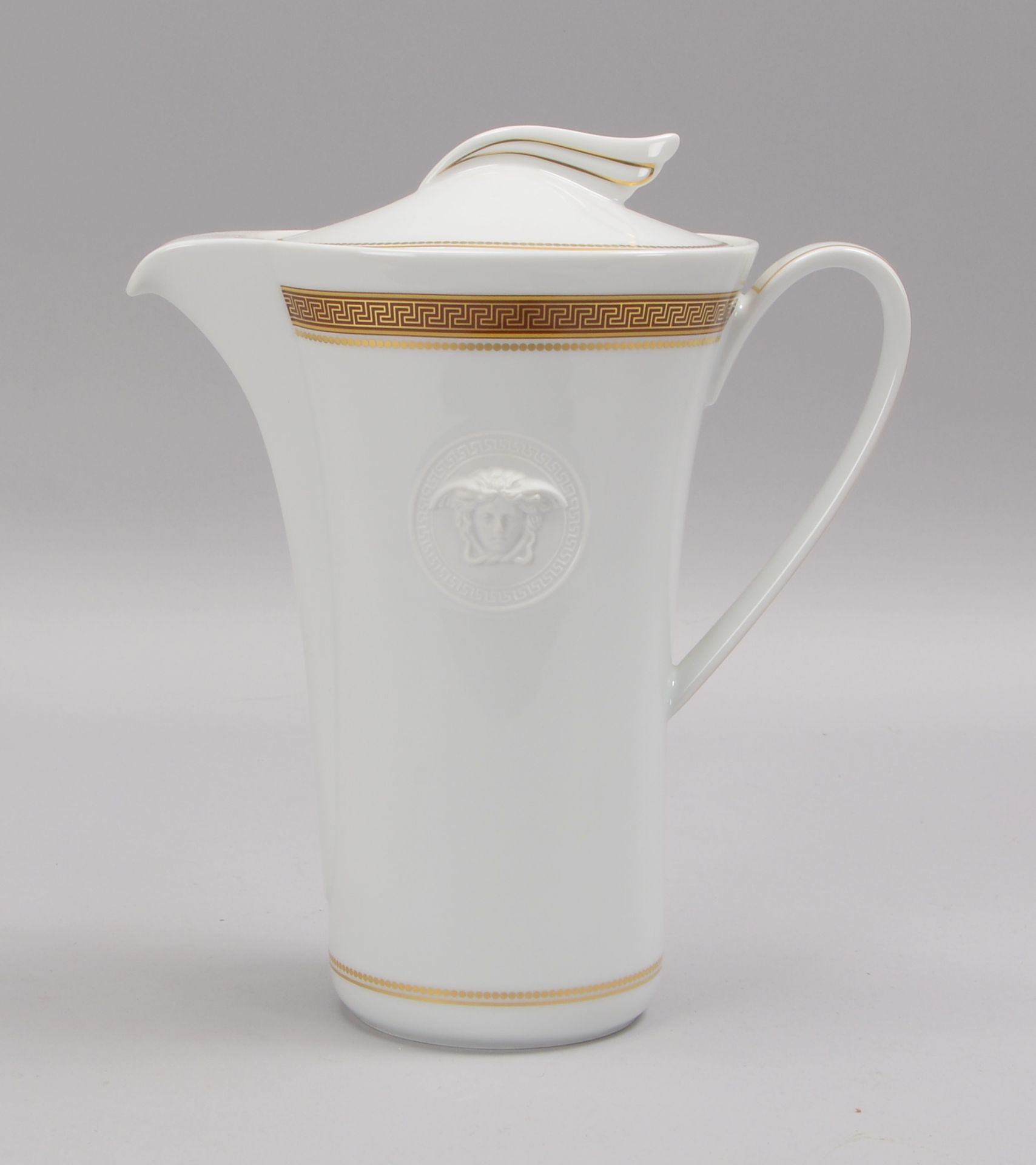 Rosenthal/Versace-Edition, Porzellan-Kaffeekanne, Dekor &#039;Medaillon M&eacute;andre Marron&#039;;