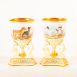 Pair Of Doulton Henry Mitchell Vases, Dogs