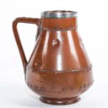 Large Doulton Lambeth Copper Ware Jug