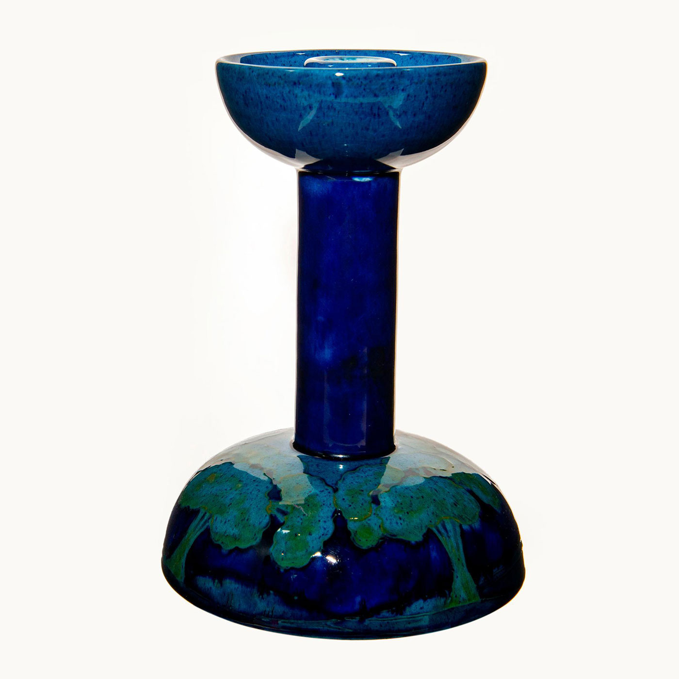 Rare Moorcroft Moonlit Blue Exhibition Candlestick - Image 3 of 4