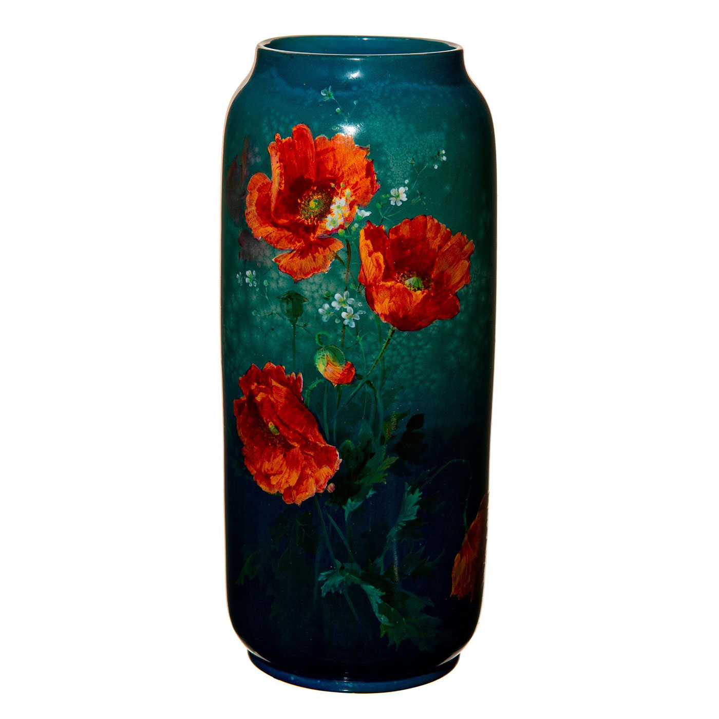 Royal Doulton Titanian Percy Curnock Floral Vase, Poppy - Image 2 of 4