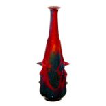 Royal Doulton High Fired Sung Flambe Vase with Tapering Neck