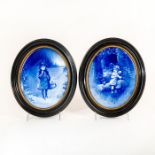2 Framed Royal Doulton Series Ware Blue Children Plaques