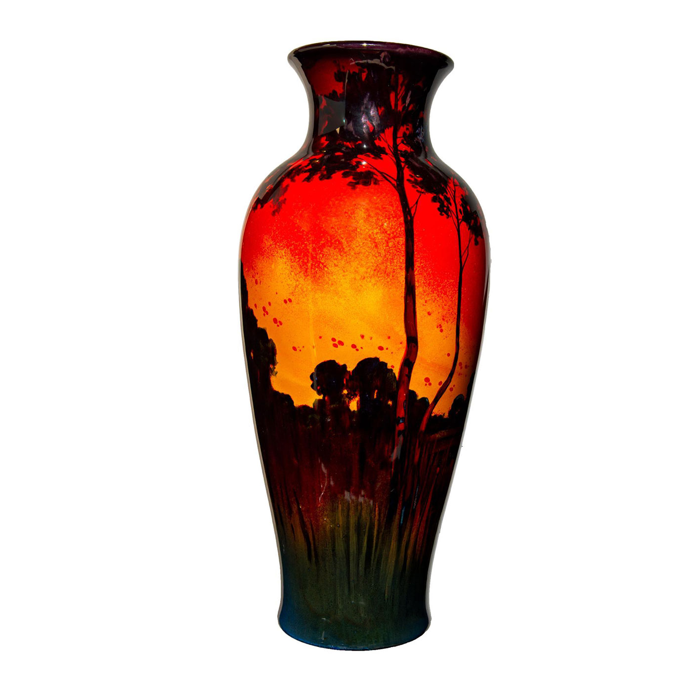 Royal Doulton Sung Flambe Exhibition Vase, Landscape - Image 3 of 4