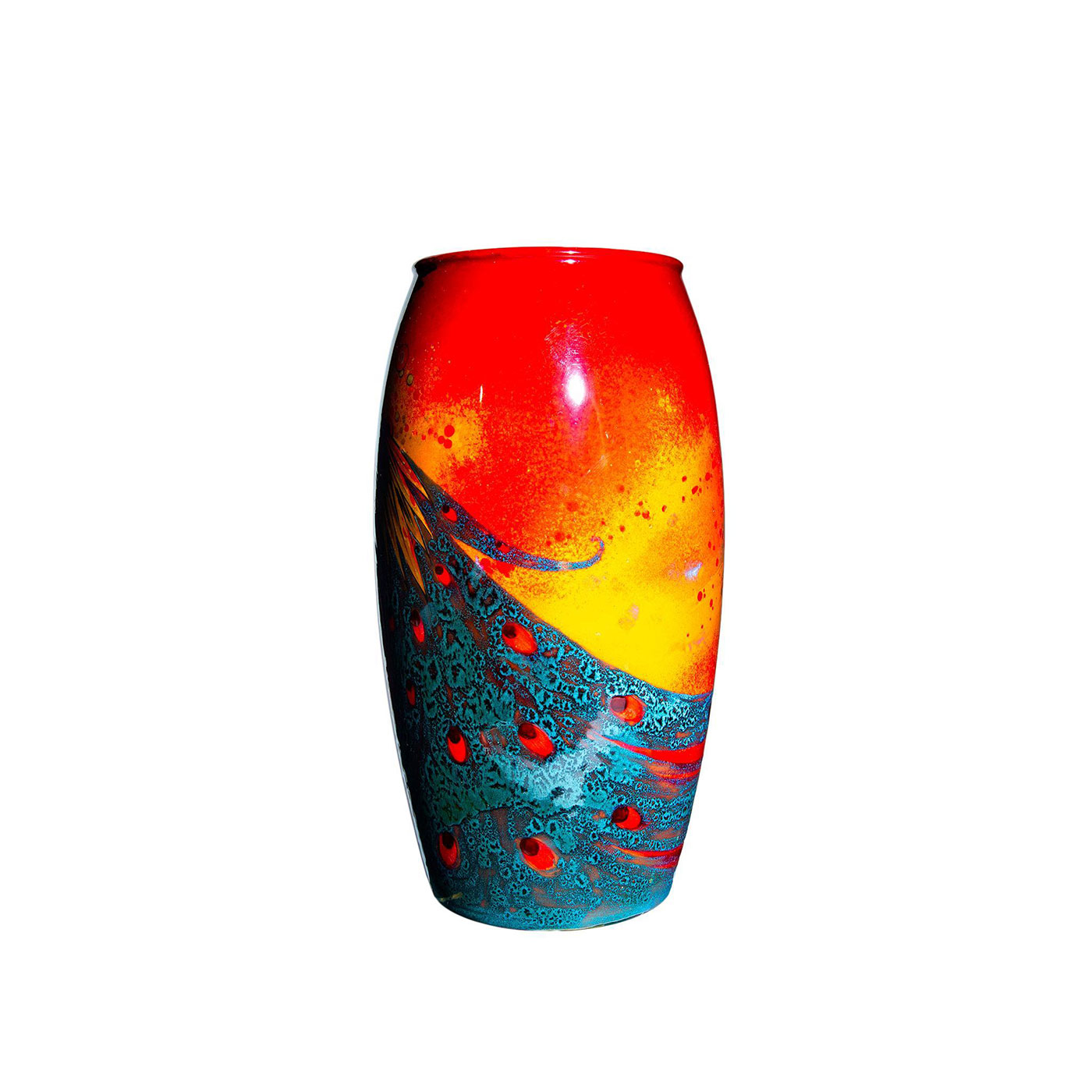 Royal Doulton Sung Flambe Vase, Firebird - Image 3 of 4
