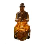 Royal Doulton Kingsware Whiskey Bottle Man on Barrel