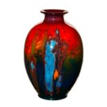 Royal Doulton Sung Flambe Vase, Underwater Scene