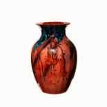 Royal Doulton Art Deco Flambe Vase, Bluebells