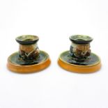 Doulton Lambeth Stoneware Simeon Candle Holders