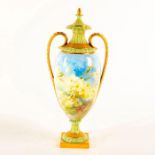 Doulton Burslem David Dewsberry Twin Handled Floral Vase