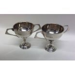 A pair of unusual silver trophies. Chester. Approx