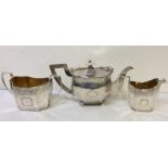 A good George III three piece silver coffee servic