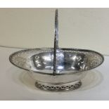 A Georgian silver sweet dish of oval form with bea