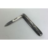 A good quality silver fruit knife. Sheffield. Appr