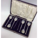 A good set of six nail top coffee spoons together