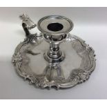 A good quality early Victorian silver chamberstick