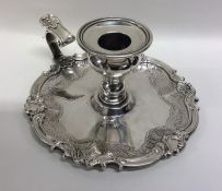 A good quality early Victorian silver chamberstick