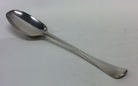 A silver rat tail and Hanoverian pattern spoon. Lo