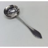 A good Russian tapering silver tea strainer. Marke
