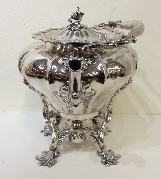 PAUL STORR: A massive rare silver kettle on stand - Image 5 of 5