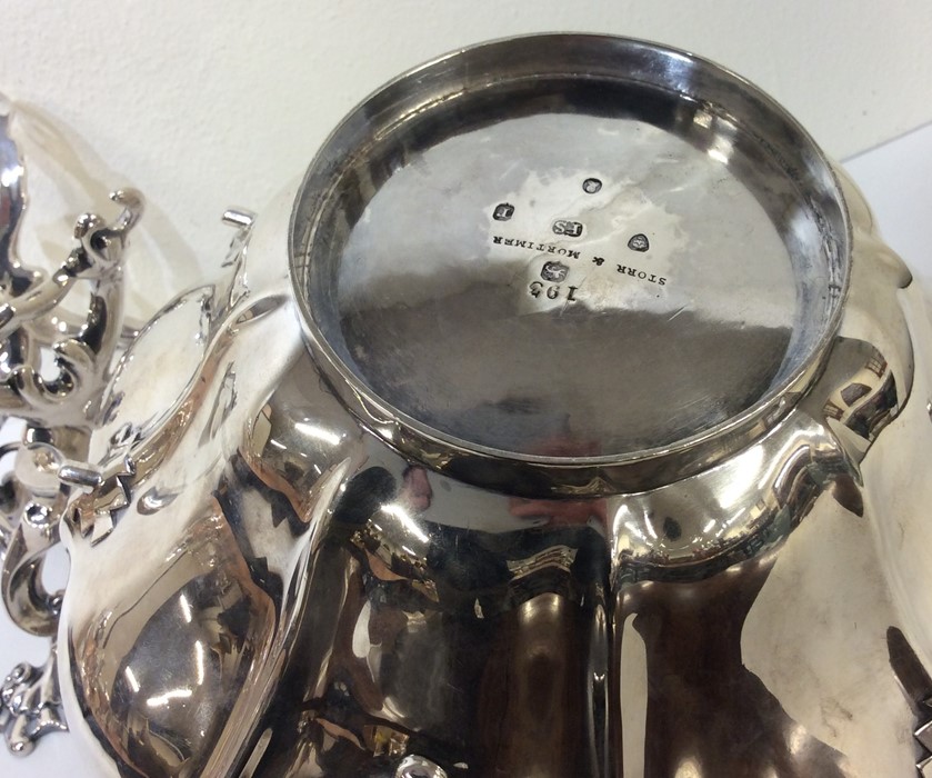 PAUL STORR: A massive rare silver kettle on stand - Image 4 of 5