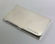 A heavy silver hinged top card holder. Birmingham.