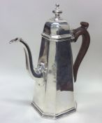 A fine and rare George I silver hinged top coffee