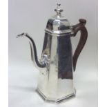A fine and rare George I silver hinged top coffee