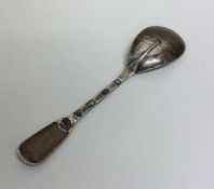 An Edwardian silver jam spoon. London. By NHA. App