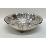 A good quality silver bonbon dish of textured desi