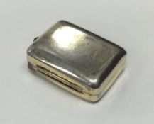 A silver gilt vinaigrette with fitted interior. Lo