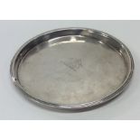 DUBLIN: A circular Irish silver crested dish of re