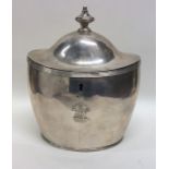 EDINBURGH: A good large Scottish silver tea caddy