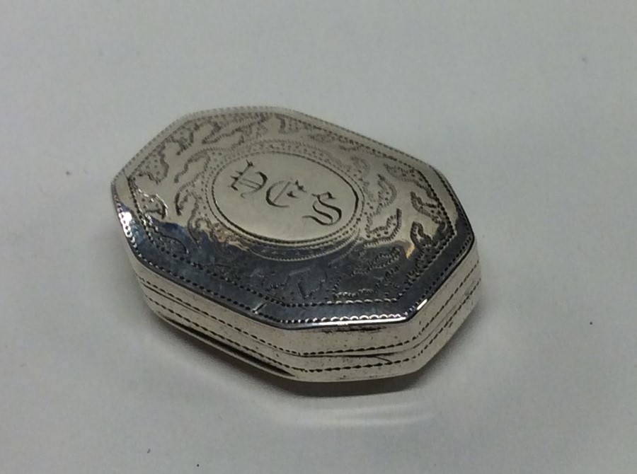 A good Georgian silver bright cut vinaigrette of o