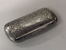 A good quality silver snuff box with flush fitting
