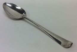 A Georgian silver Hanoverian pattern tablespoon. L