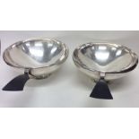 GEORG JENSEN: A rare pair of silver serving dishes