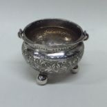 A novelty Chinese silver swing handled basket on b