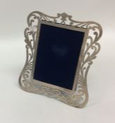 An Edwardian silver picture frame with pierced dec