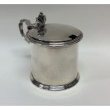 A Georgian style silver plated mustard pot with BG