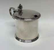 A Georgian style silver plated mustard pot with BG