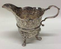 DUBLIN: A rare George II Irish silver cream jug pr