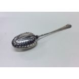 A rare silver teaette patent straining spoon. Lond