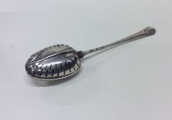 A rare silver teaette patent straining spoon. Lond