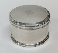 A good quality circular Georgian silver box with l