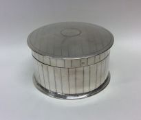 A Chinese engine turned silver snuff box with reed
